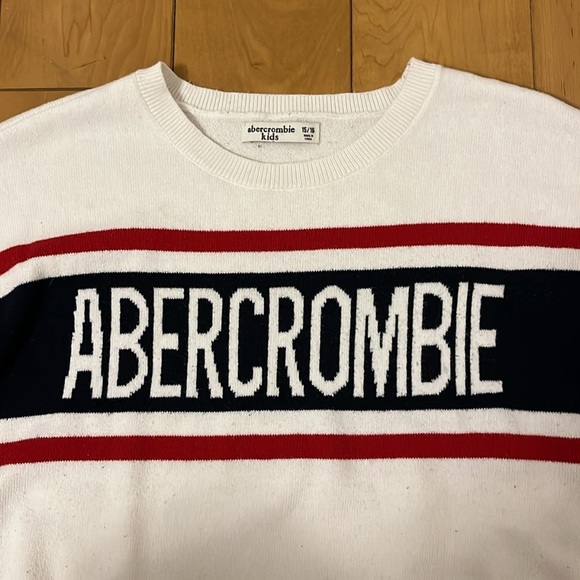 ABERCROMBIE KIDS striped white sweater in size 15/16. - Picture 5 of 7
